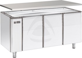 DOUBLE-SIDED SINGLE TOP 4 CM H, FOR REFRIGERATED COUNTER 160 cm
