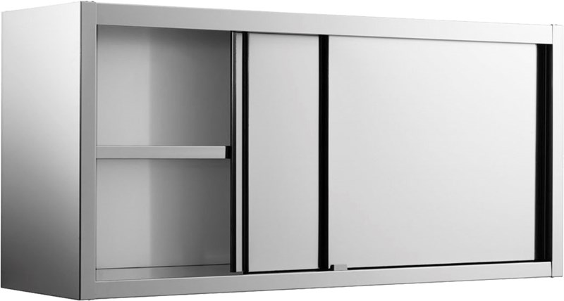 Wall Mounted Cabinet With Sliding Doors, Stainless Steel Wall Cabinets With Glass Doors