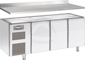 ONE-SIDED TOP 4 CM H WITH REAR SPLASHBACK, FOR REFRIGERATED COUNTER 190 cm