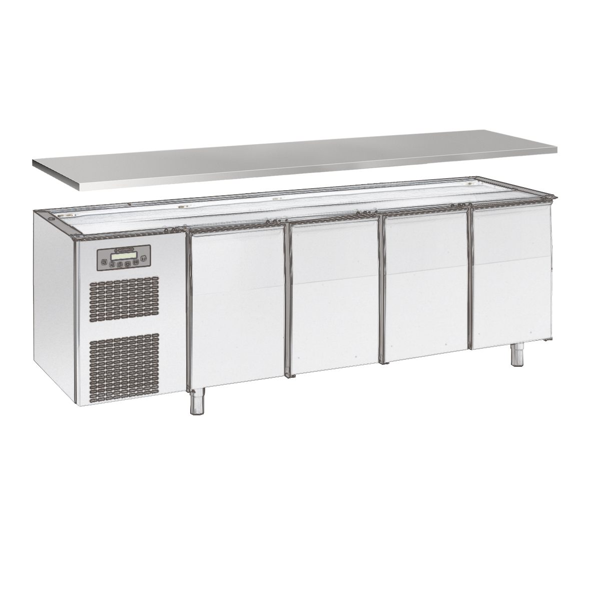 PLANO DOS FRENTES 4 CM H, PARA MESA REFRIGERADA 23
