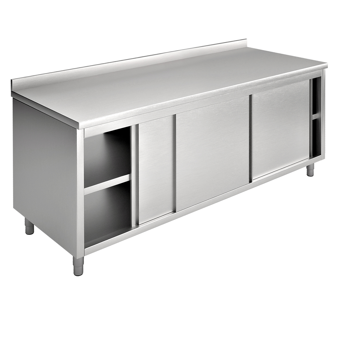 CUPBOARD WITH SLIDING DOORS, REAR SPLASHBACK