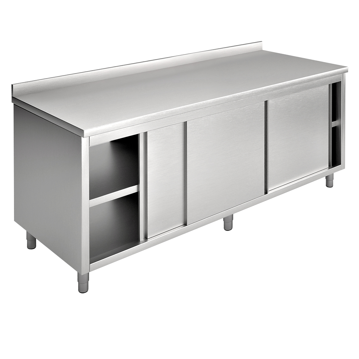 CUPBOARD WITH SLIDING DOORS, REAR SPLASHBACK