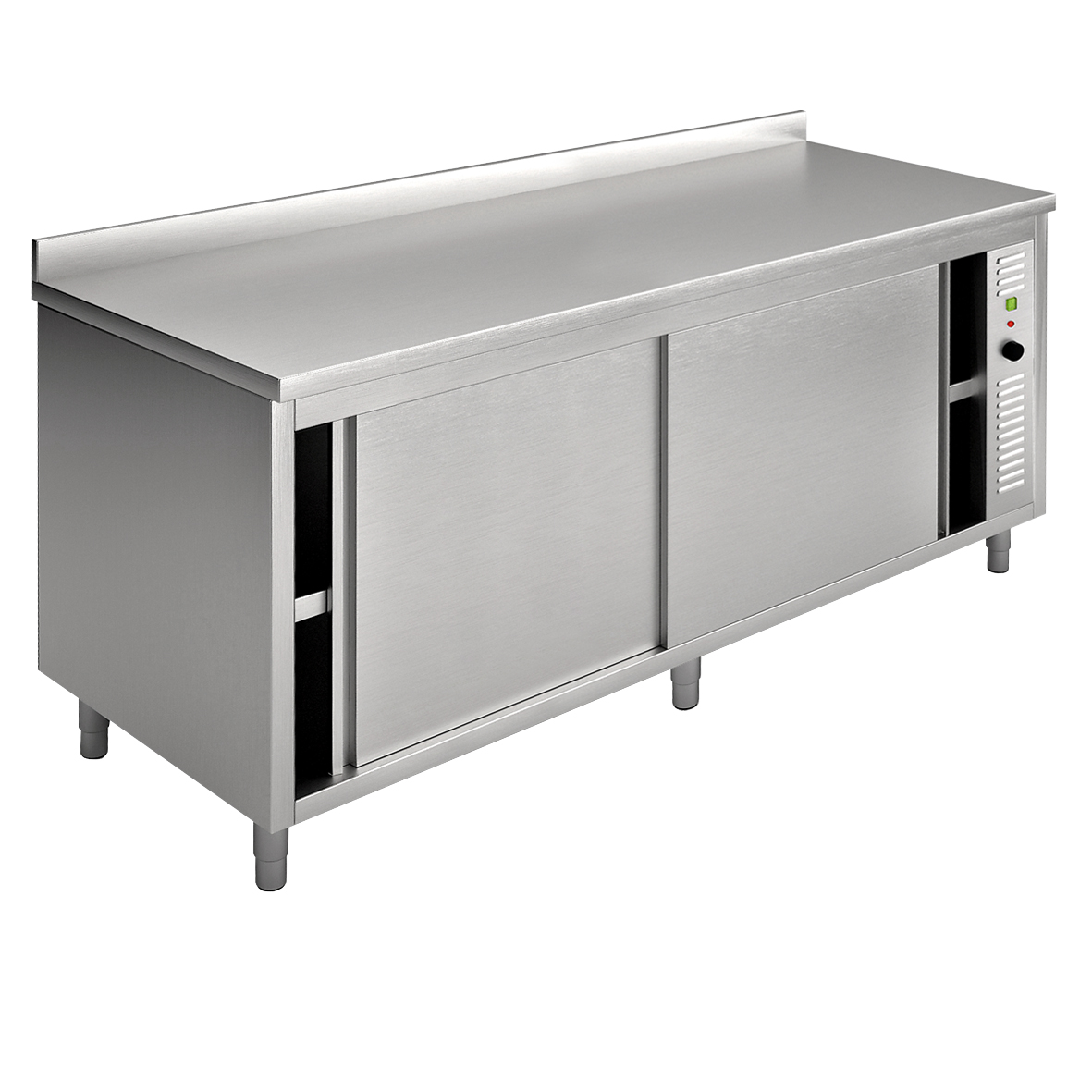 Electric hot cupboard with rear splashback 180x70c