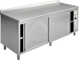 Table armoire chaude avec dosseret arrière 180x70 cm