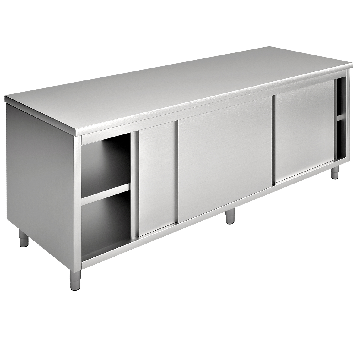 CUPBOARD WITH SLIDING DOORS, DOUBLE SIDE TOP