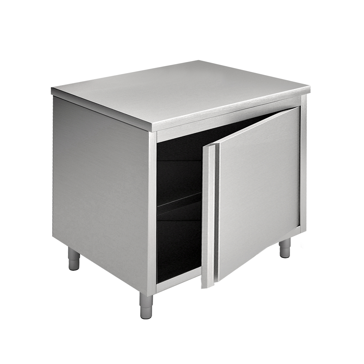 CUPBOARD WITH HINGED DOOR, DOUBLE SIDE TOP