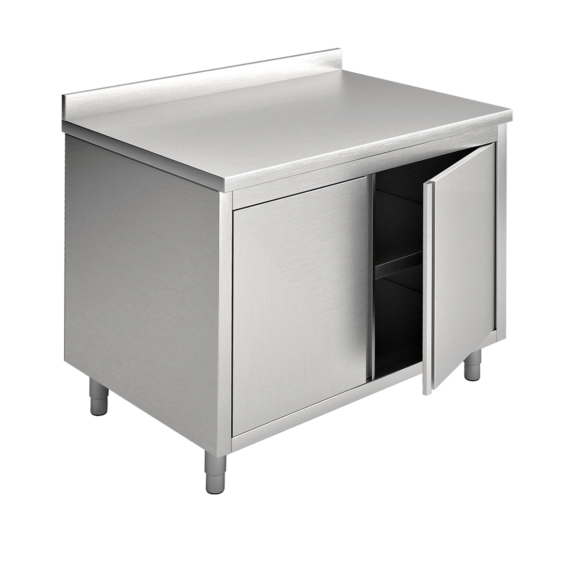 ARMARIO CON PUERTA BATIENTE, ENCIMERA CON PETO POS