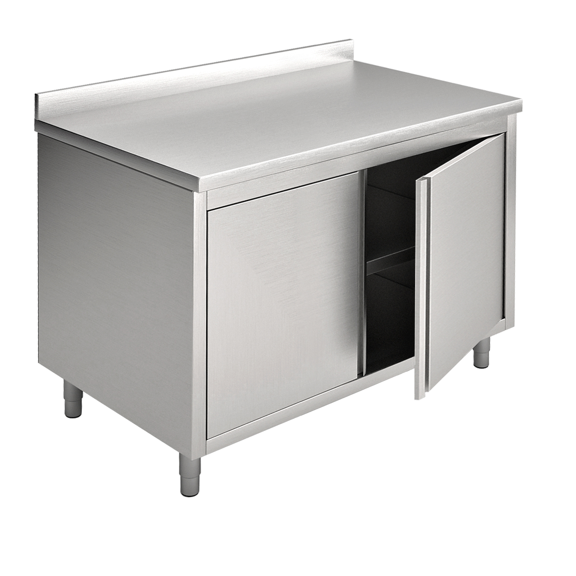 CUPBOARD WITH HINGED DOOR, REAR SPLASHBACK