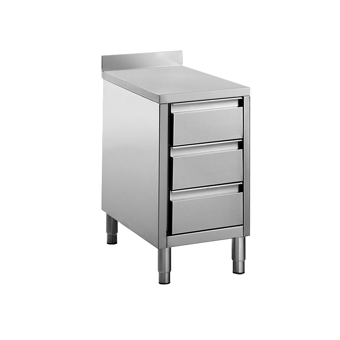 ARMARIO CON PETO POSTERIOR, 3 CAJONES GN 1/1