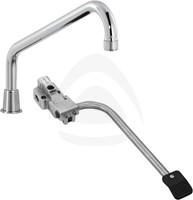 FOOT CONTROL-LEVER TAP SINKS WITH LOWER SHELF
