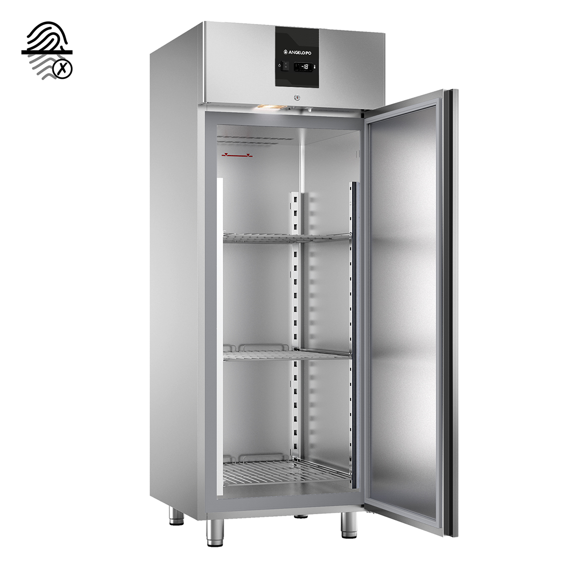 KÜHLSCHRANK 20°C ÷ -10°C GN 2/1 FINGERABDRUCKRESISTENTER STAHL