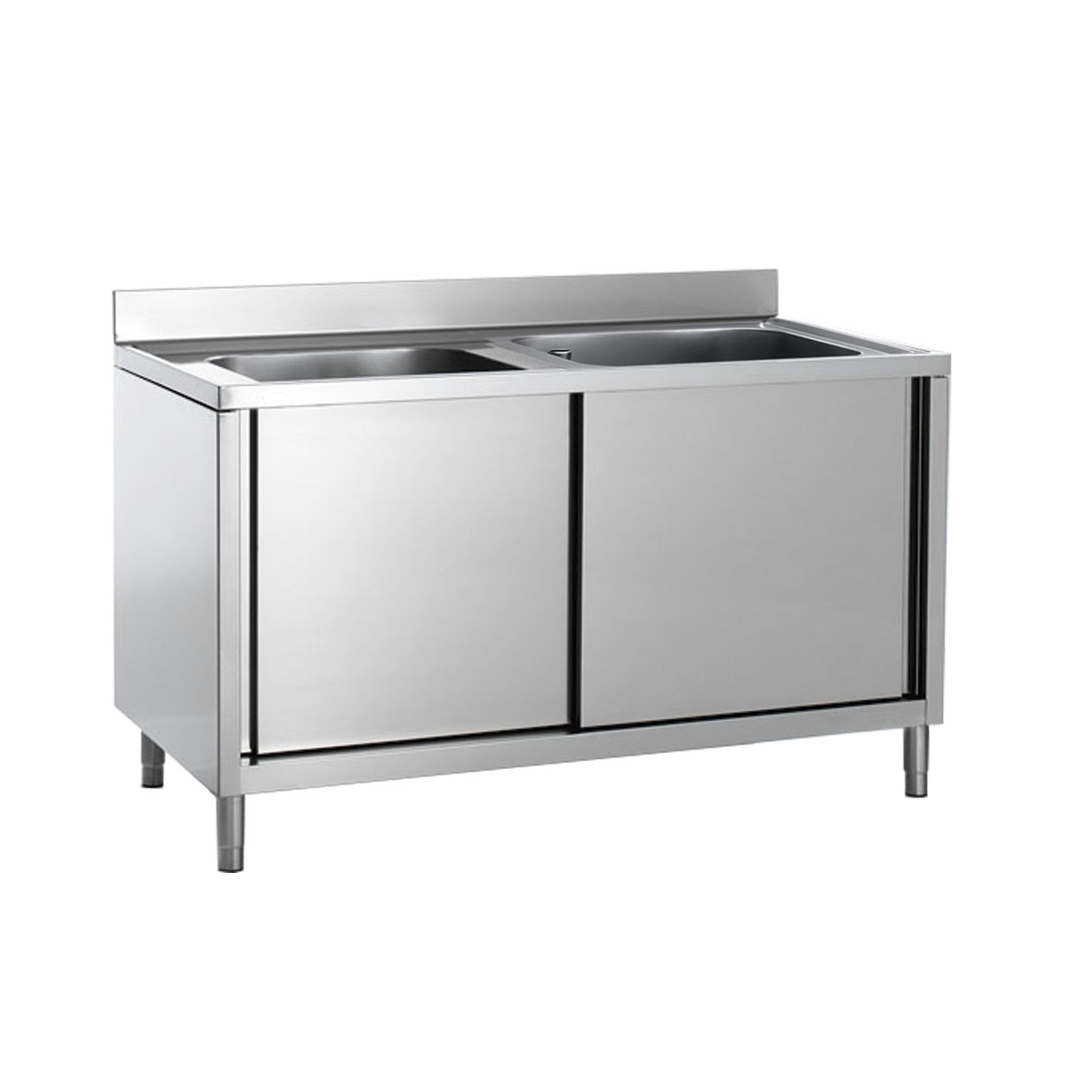 FREGADERO SOBRE ARMARIO 2 SENOS CM 50X50X30H