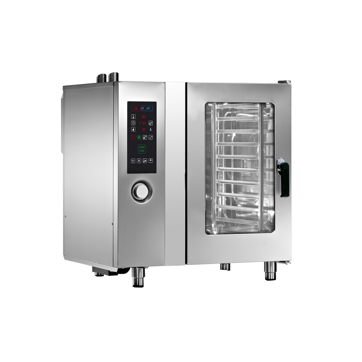 GASBEHEIZTER KOMBI-DÄMPFER PLUS 10 X 1/1GN - TÜRANSCHLAG RECHTS