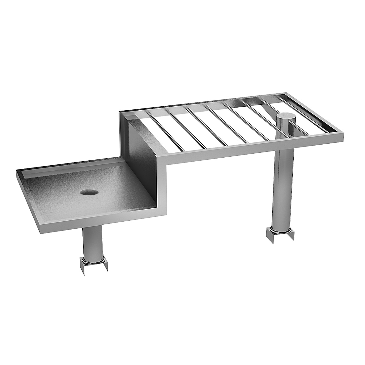 GRIGLIA POSATEGAMI CON SUPPORTO SALAMANDRA 2 COLON