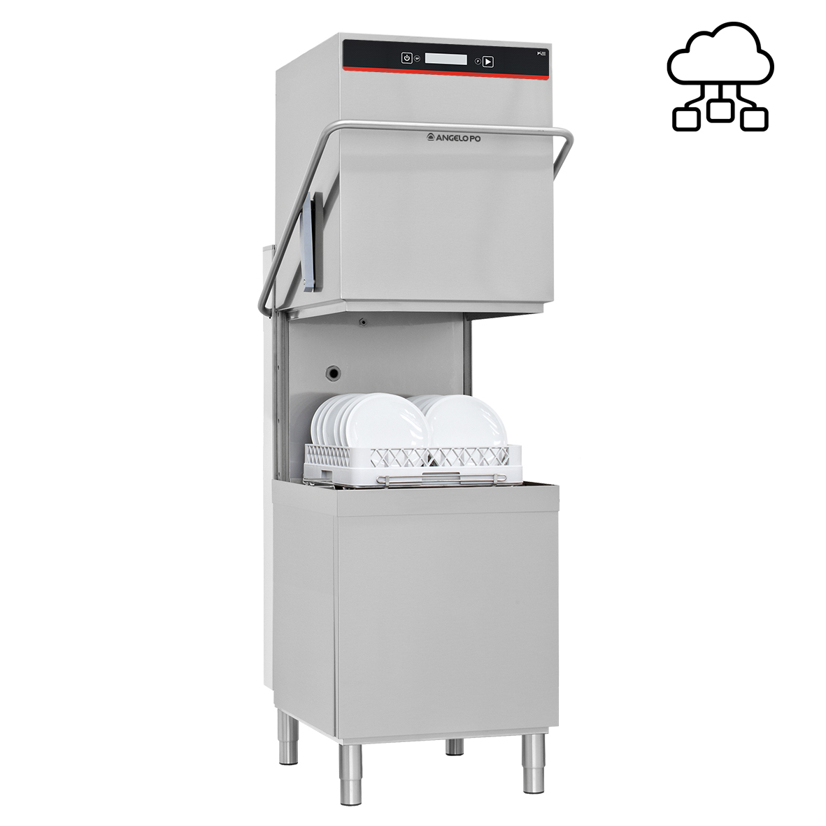 LAVAVAJILLAS A CAPOTA 65 CESTOS/H 50x50 CM CON DESCALCIFICADOR