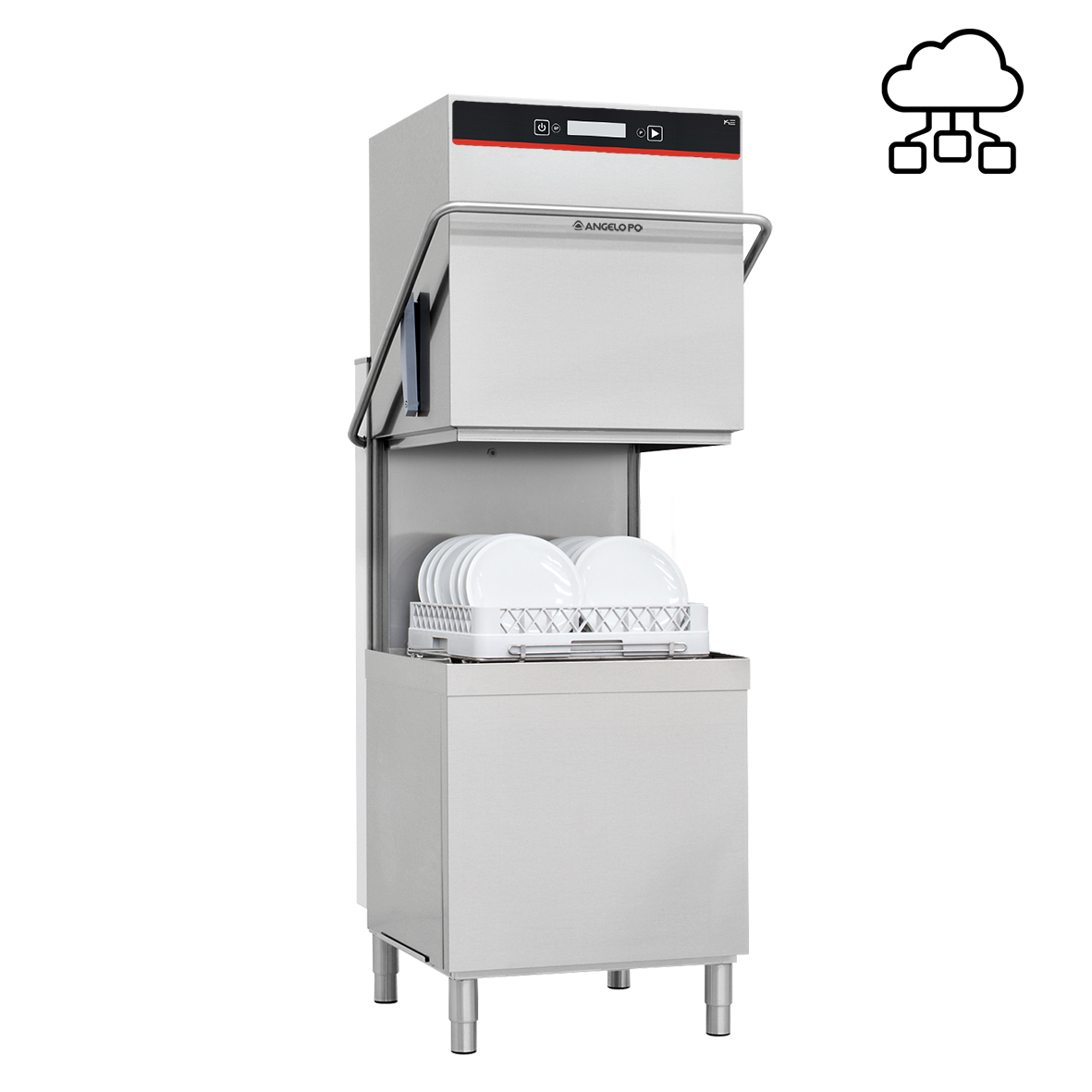 LAVAVAJILLAS A CAPOTA 65 CESTOS/H 50x60 CM CON DESCALCIFICADOR