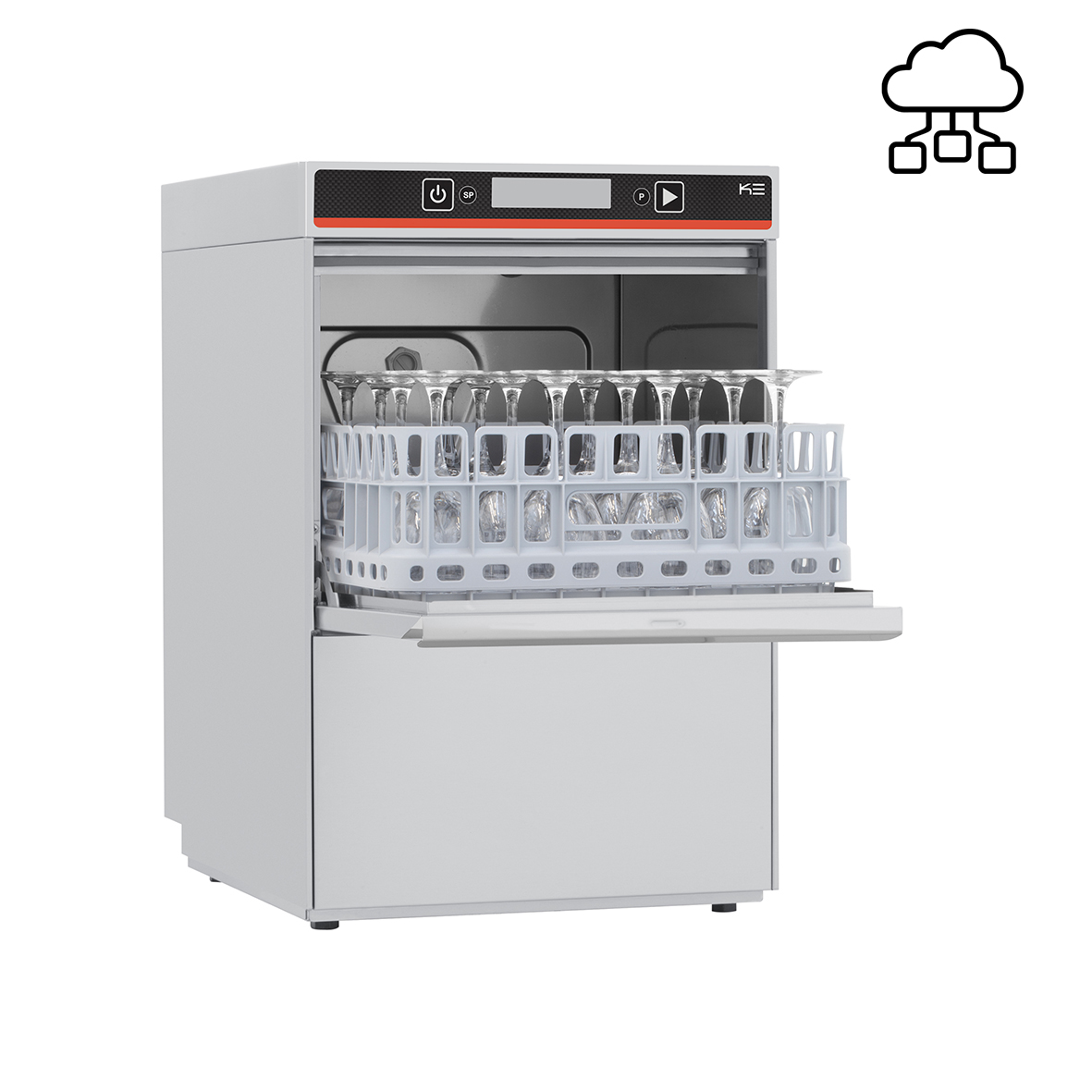 BUILT-IN GLASS WASHER 40 BASKETS/H BASKET 50x50 CM