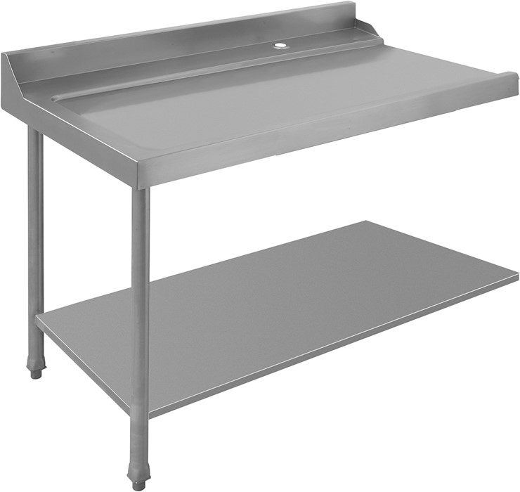 Off Loading Table Left load-unload table with rear splashback professional - ket12as