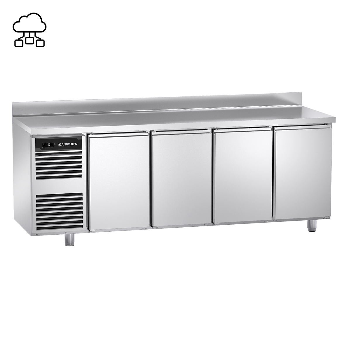 BASE REFRIGERATA -2°C ÷ +10°C PROFONDITA' 70 CM GN 1/1 PIANO CON ALZATINA