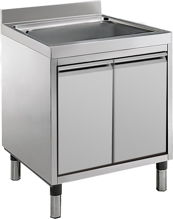 SINK ON CABINET STRUCTURE 1 BOWL CM 40X50X25H