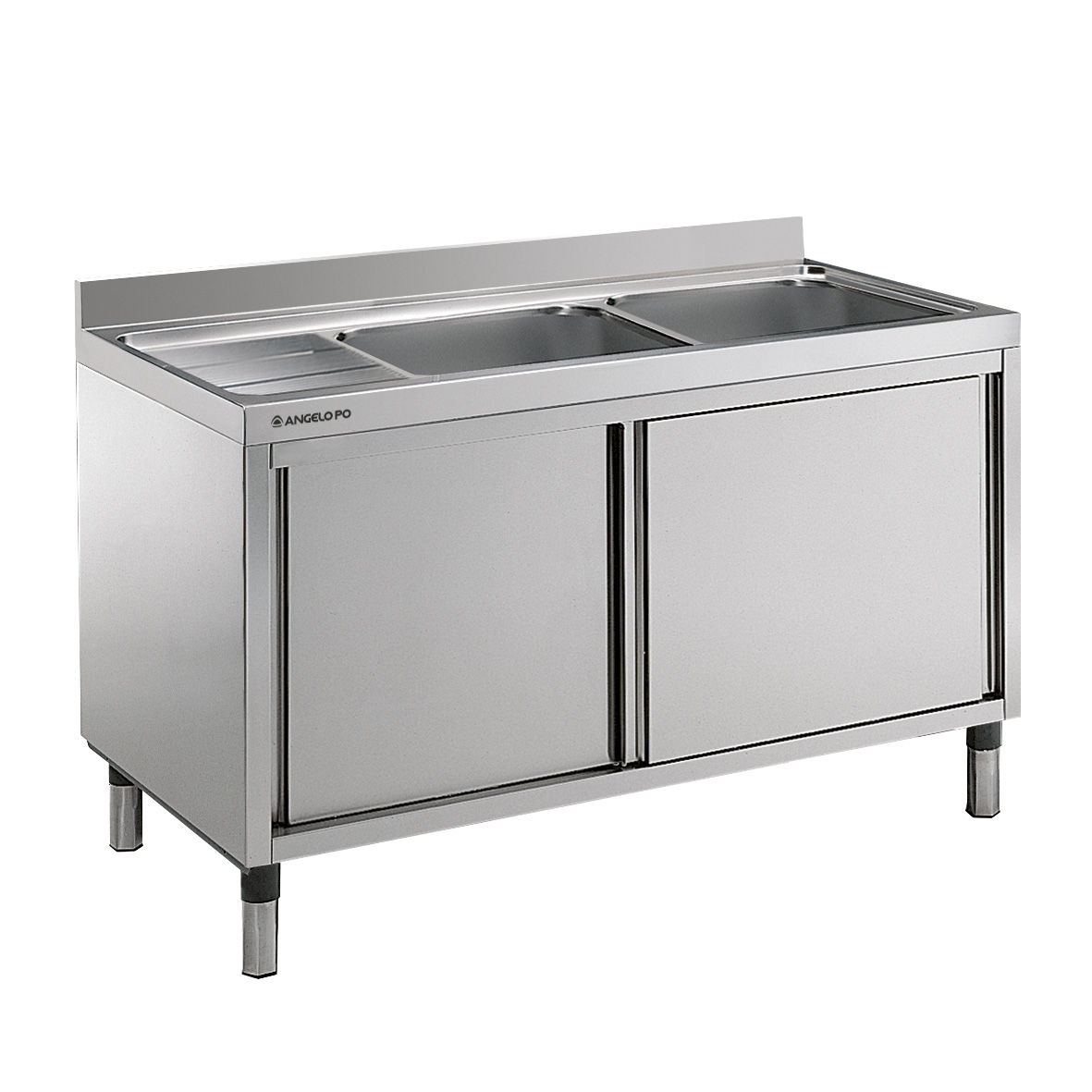 FREGADERO SOBRE ARMARIO 2 SENOS CM 40X50X25H ESCUR