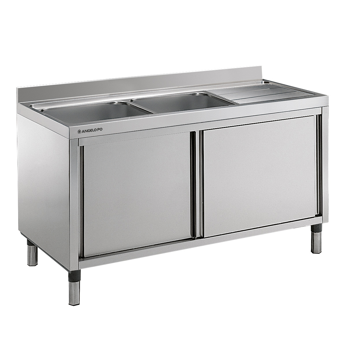 FREGADERO SOBRE ARMARIO 2 SENOS CM 40X50X25H ESCUR