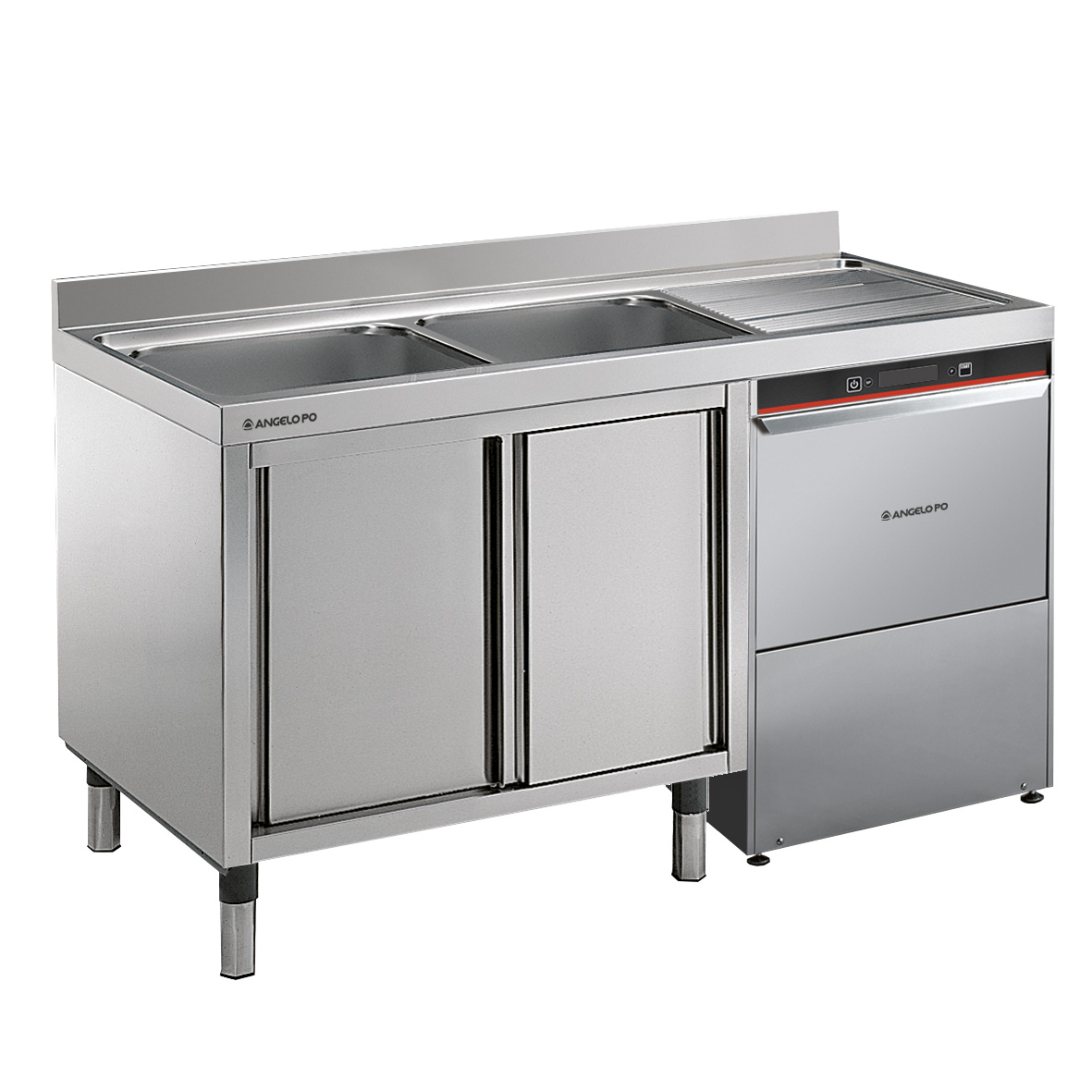 FREGADERO SOBRE ARMARIO 2 SENOS CM 40X50X25H ESCUR