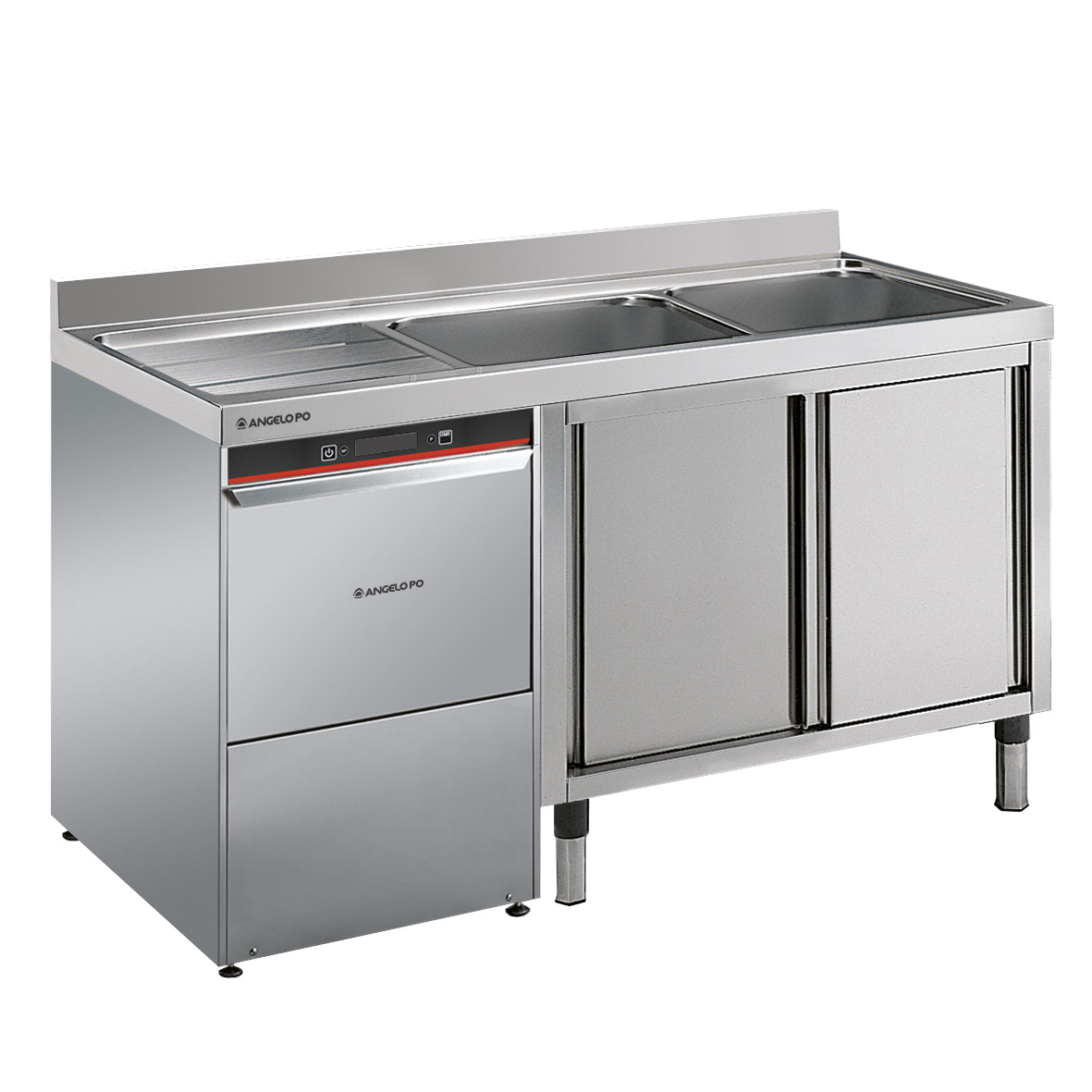 FREGADERO SOBRE ARMARIO 2 SENOS CM 40X50X25H ESCUR