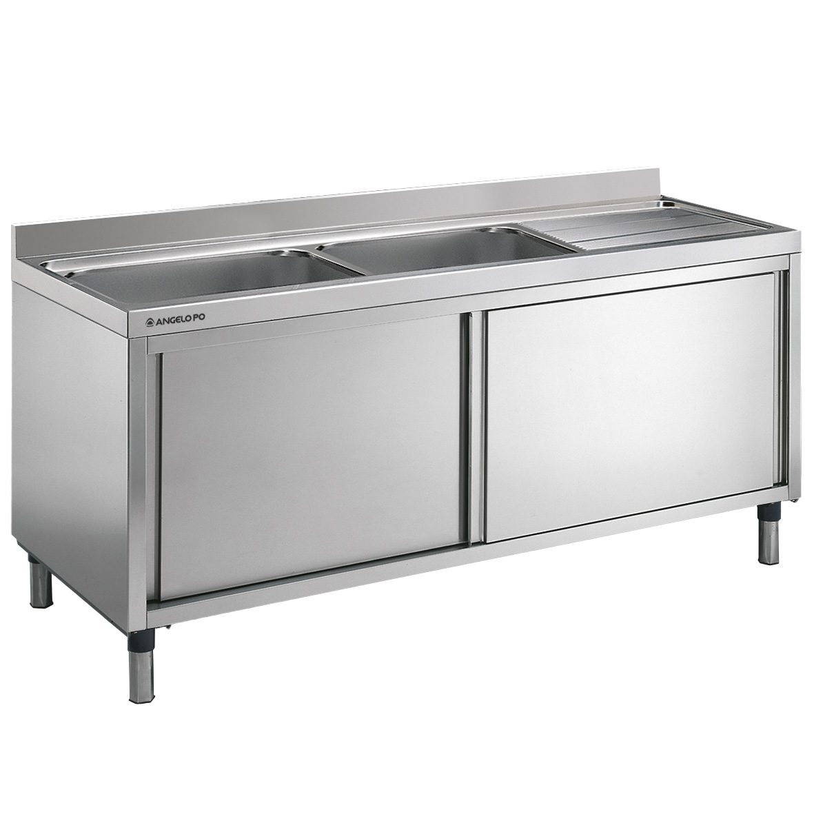 FREGADERO SOBRE ARMARIO 2 SENOS CM 60X50X30H ESCUR