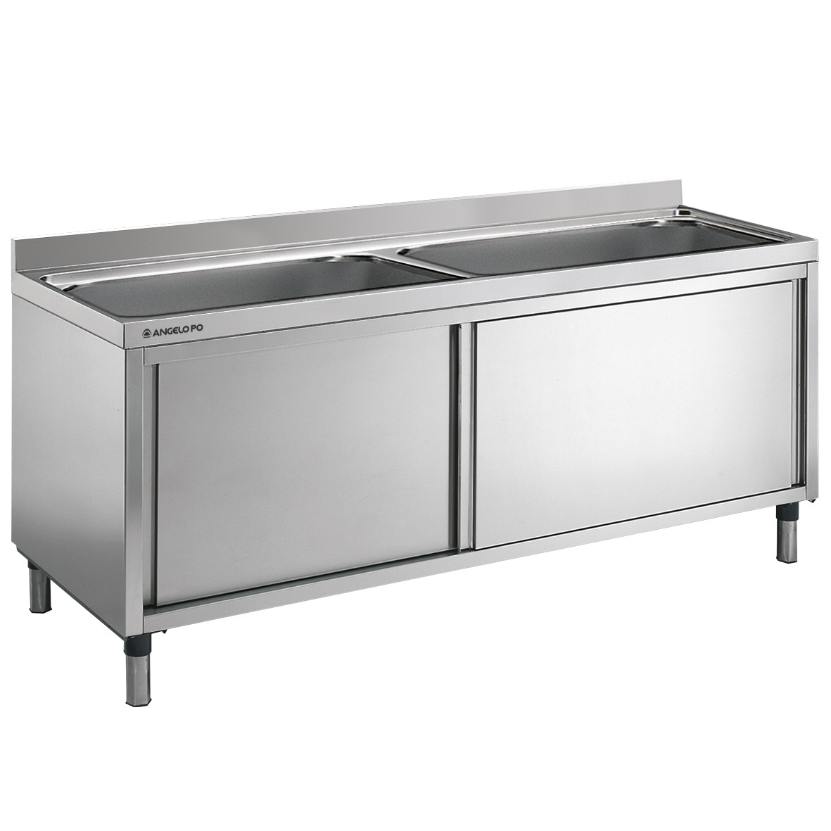 FREGADERO SOBRE ARMARIO 2 SENOS CM 80X51X34H