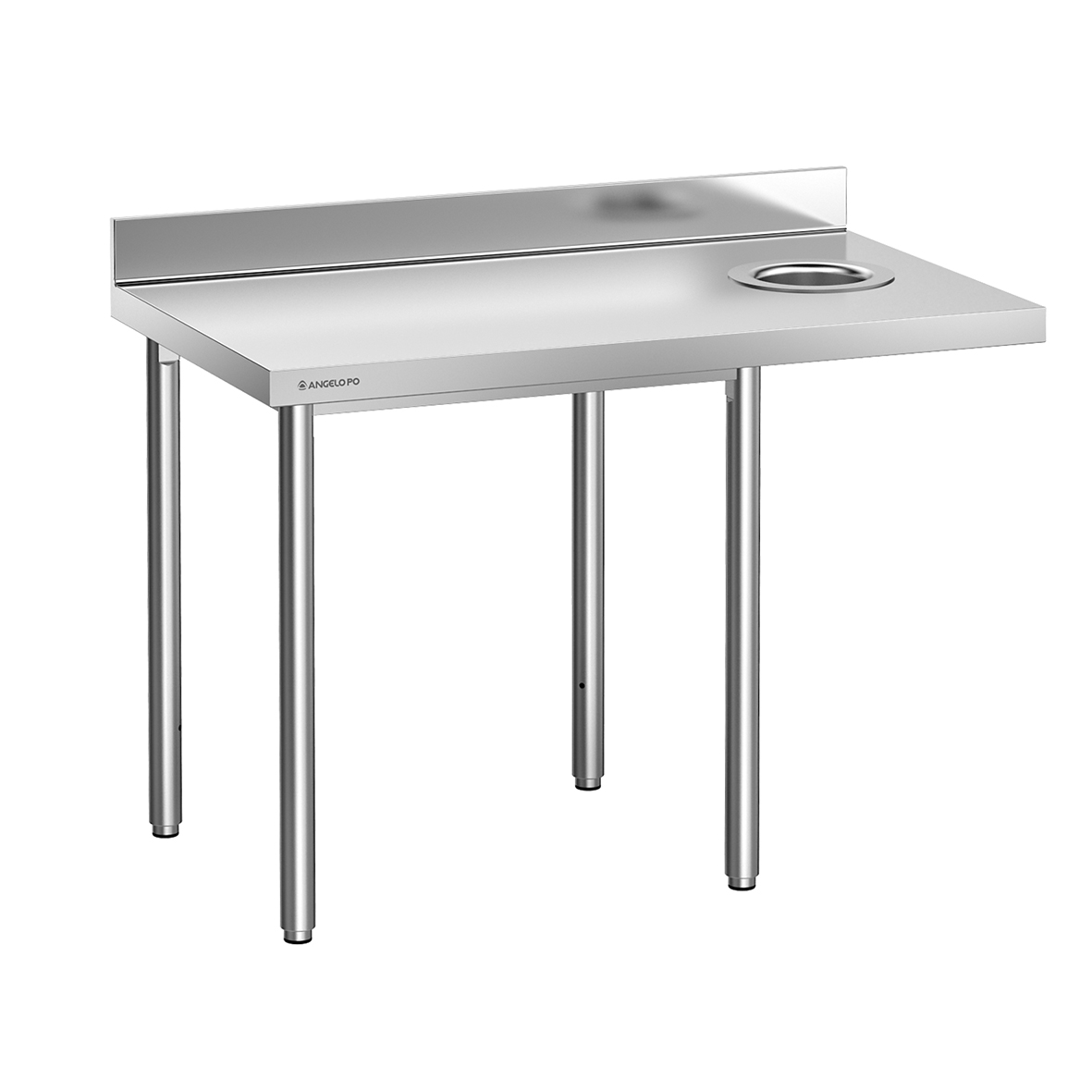 TAVOLO CON PIANO E ALZATINA FORO A DESTRA 120 CM