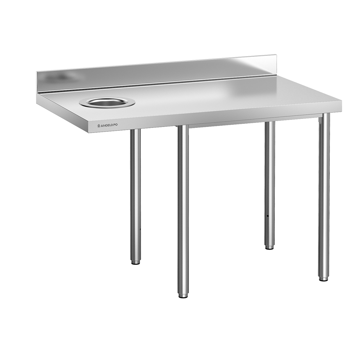 TAVOLO CON PIANO E ALZATINA FORO A SINISTRA 120 CM