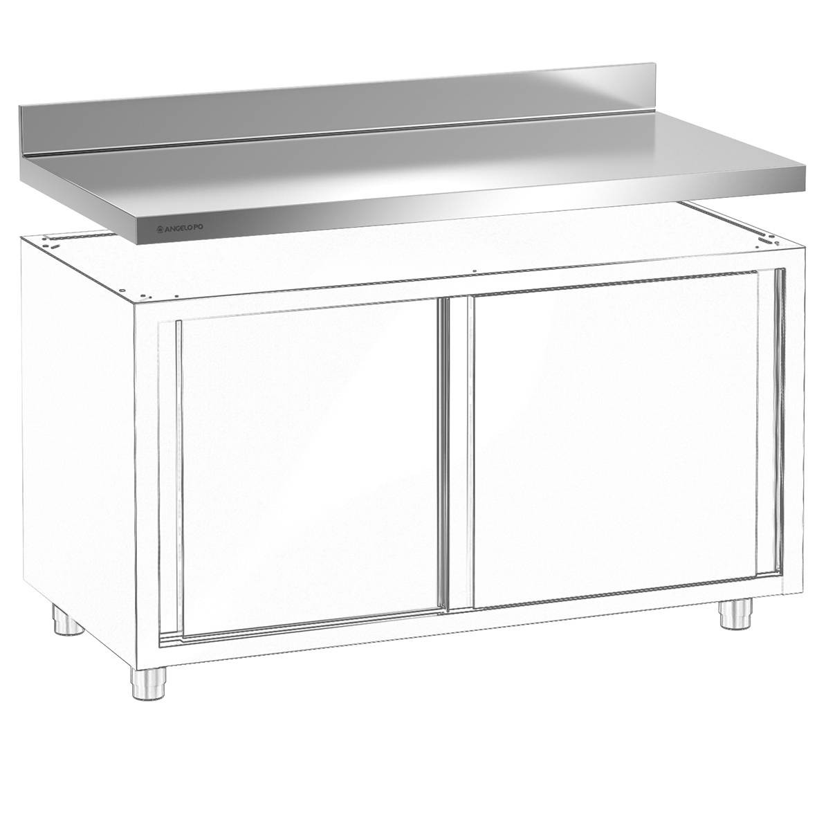 PIANO DI LAVORO CON ALZATINA 140 CM