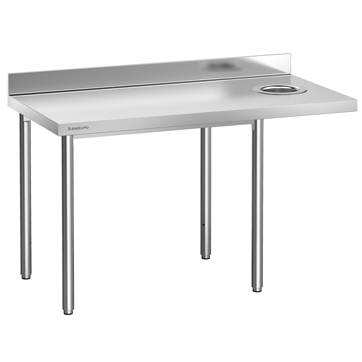 TAVOLO CON PIANO E ALZATINA FORO A DESTRA 140 CM