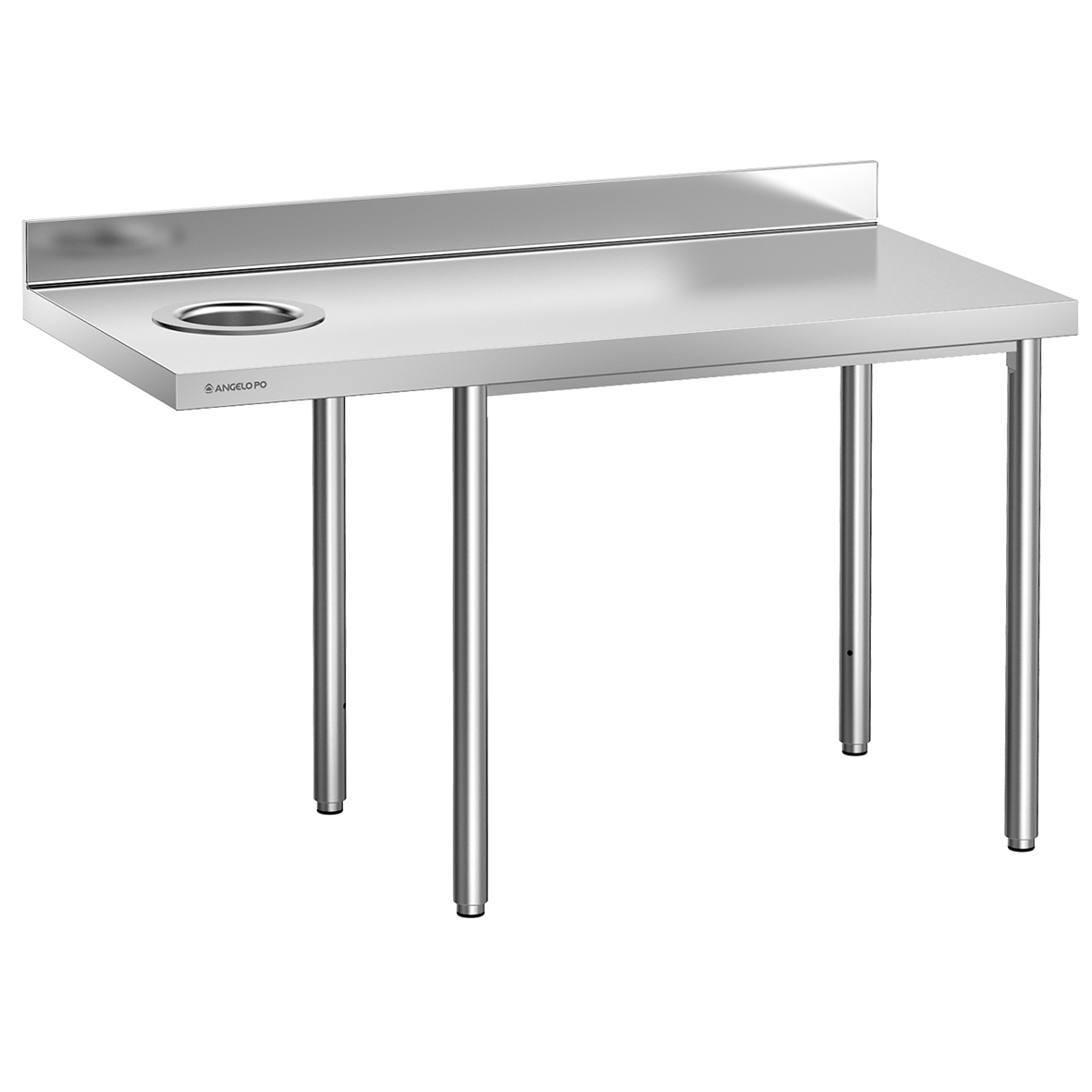 TAVOLO CON PIANO E ALZATINA FORO A SINISTRA 140 CM