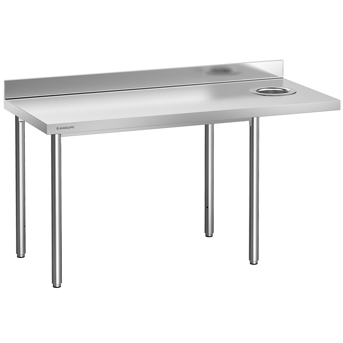 TAVOLO CON PIANO E ALZATINA FORO A DESTRA 160 CM