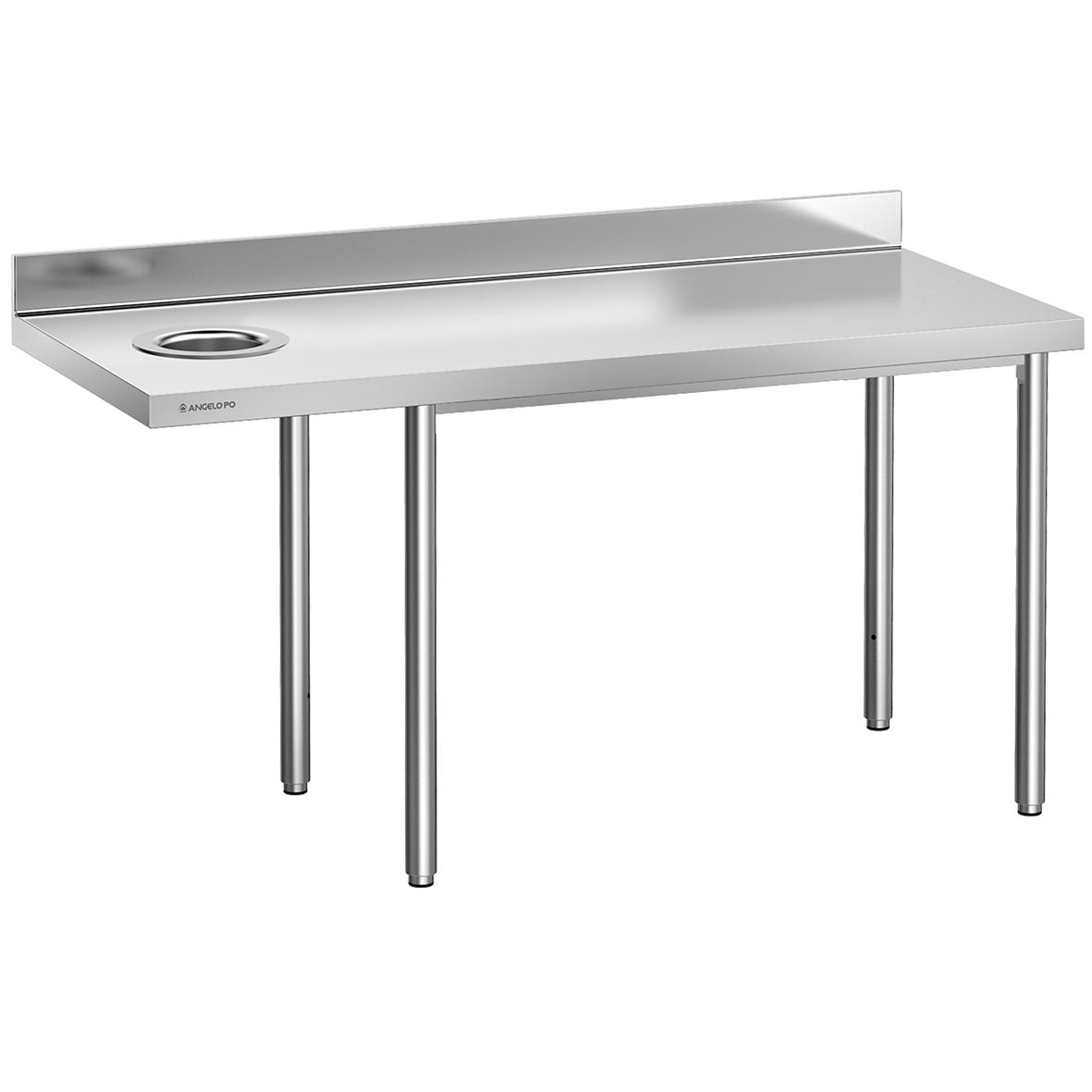 TAVOLO CON PIANO E ALZATINA FORO A SINISTRA 160 CM