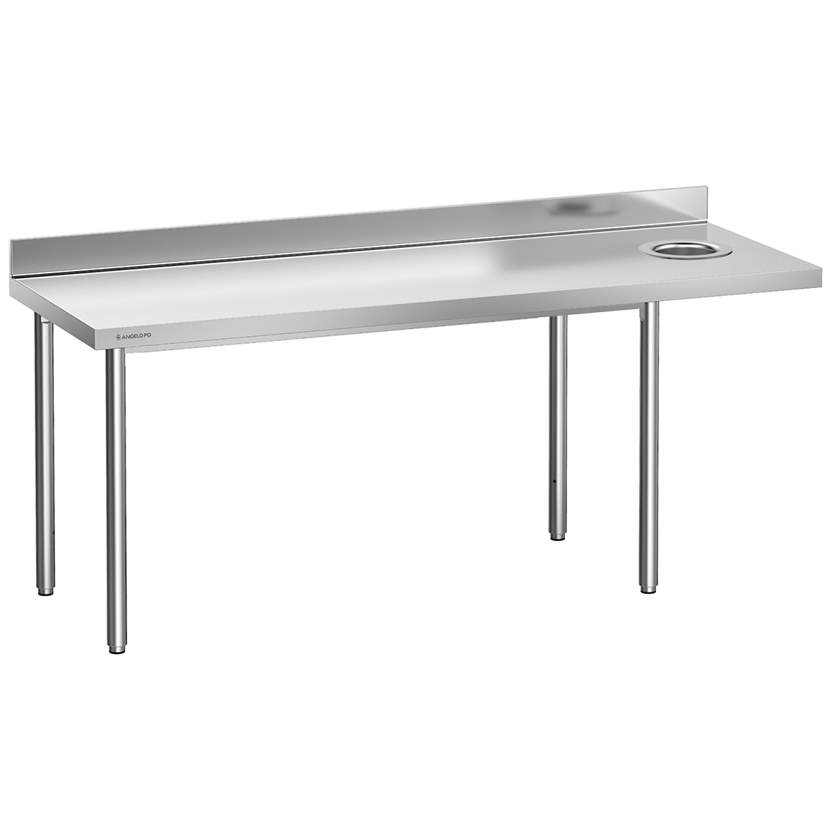 TAVOLO CON PIANO E ALZATINA FORO A DESTRA 200 CM