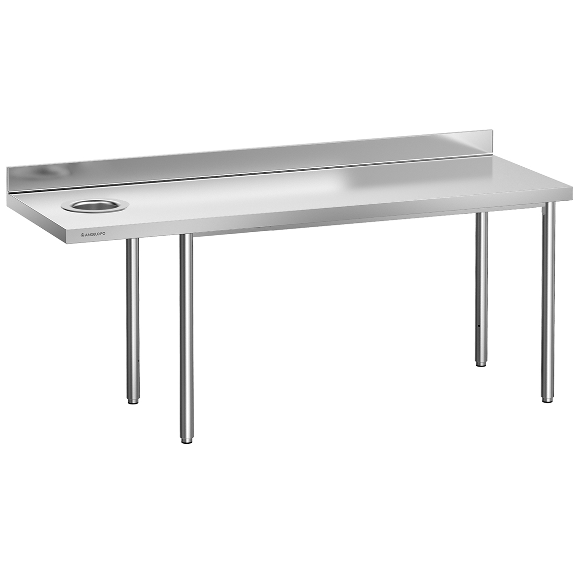 TAVOLO CON PIANO E ALZATINA FORO A SINISTRA 200 CM