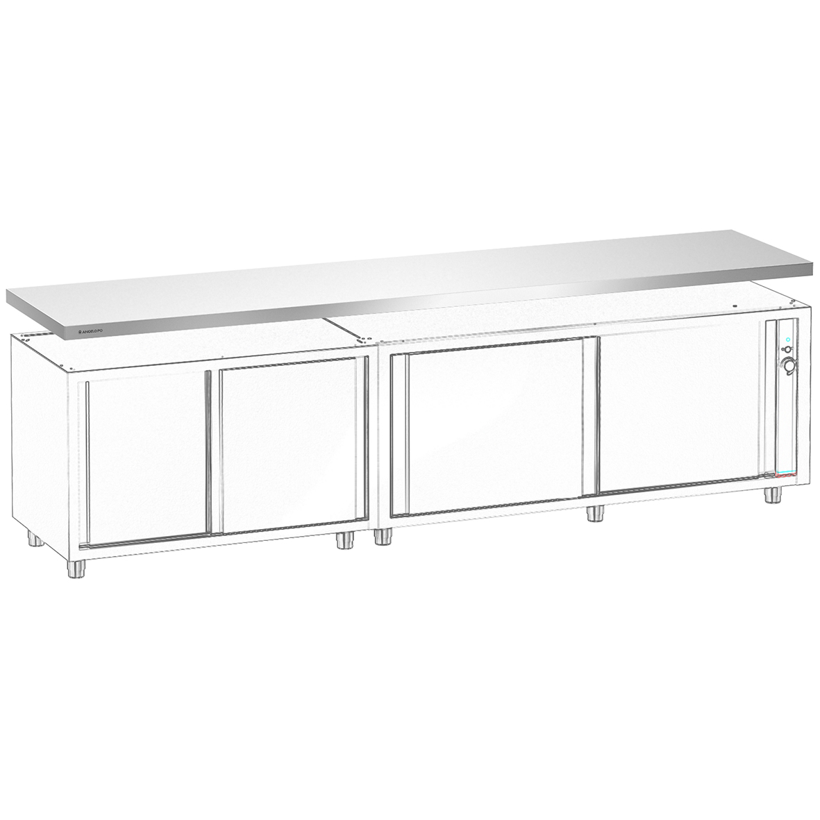 PIANO DI LAVORO 345 CM