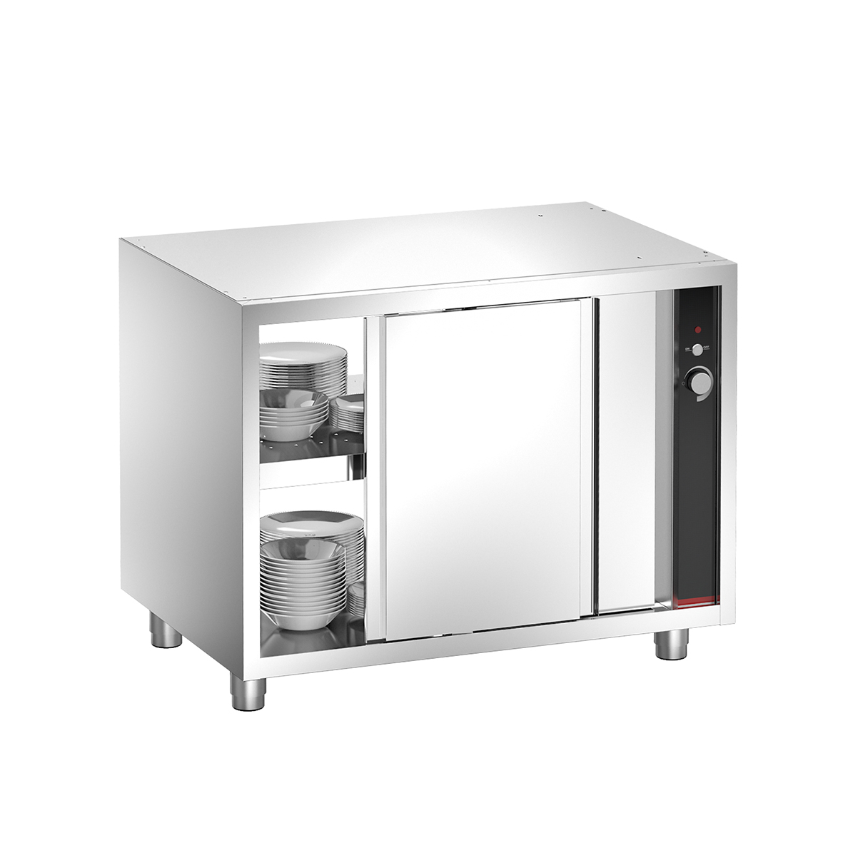 HEATED CUPBOARD WITHOUT WORKTOP BOTH SIDE SLIDING DOORS