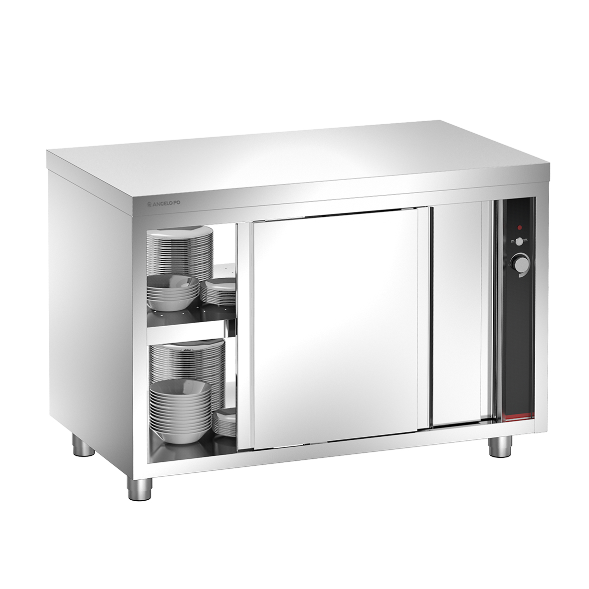 HEATED CUPBOARD BOTH SIDE SLIDING DOORS