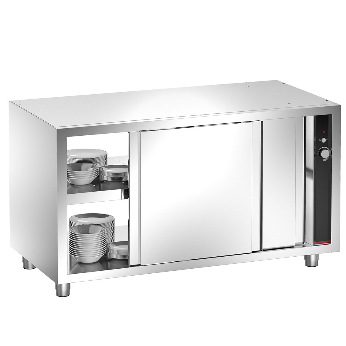 HEATED CUPBOARD WITHOUT WORKTOP BOTH SIDE SLIDING DOORS