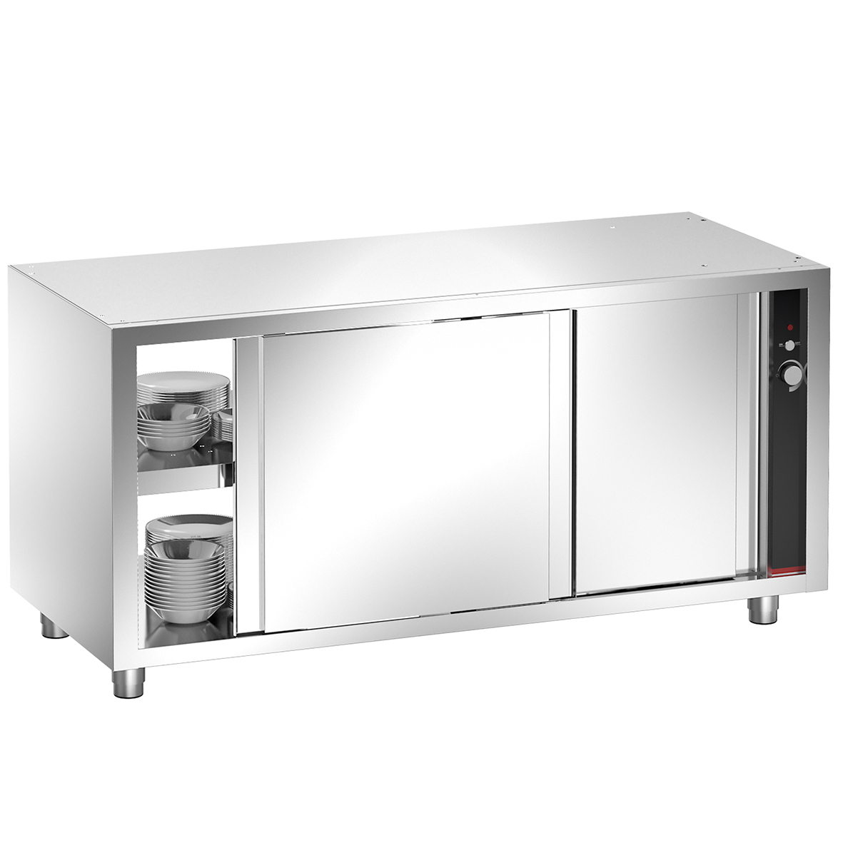 HEATED CUPBOARD WITHOUT WORKTOP BOTH SIDE SLIDING DOORS