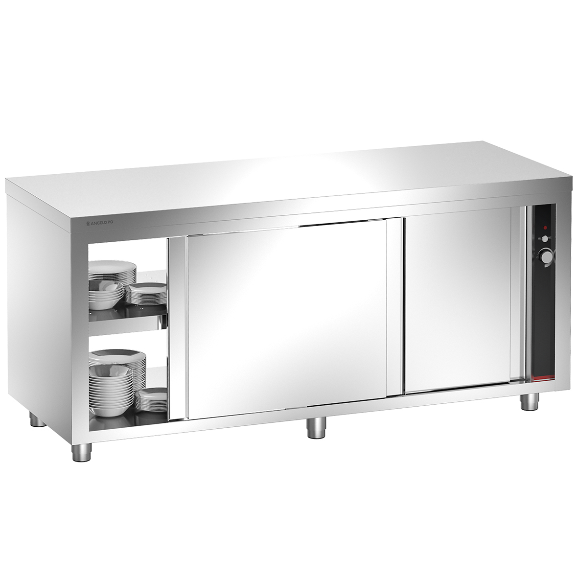 HEATED CUPBOARD BOTH SIDE SLIDING DOORS