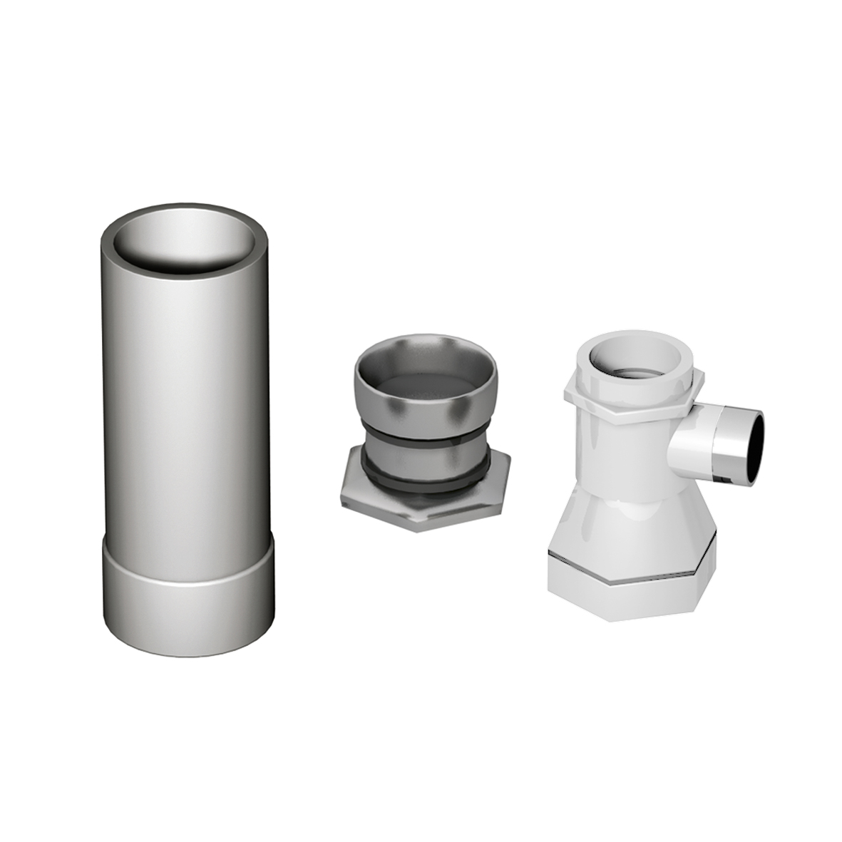 KIT SIFONE, PILETTA, TROPPO PIENO PER VASCHE H 30-35 CM