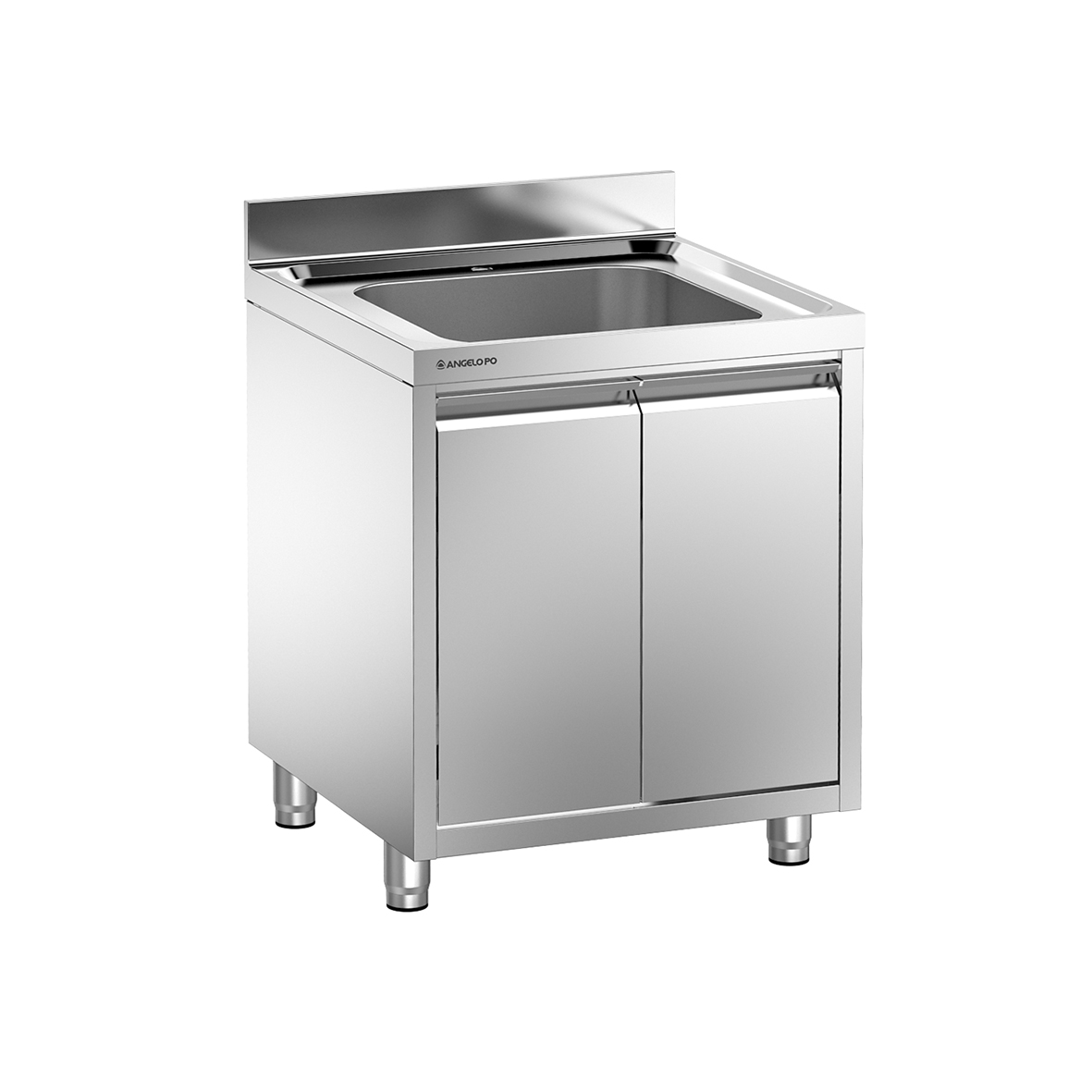 LAVELLO SU ARMADIO 1 VASCA CM 50X50X30H