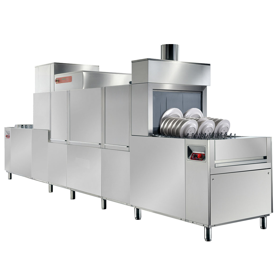 FLIGHT TYPE ELECTRIC HEATED DISHWASHER