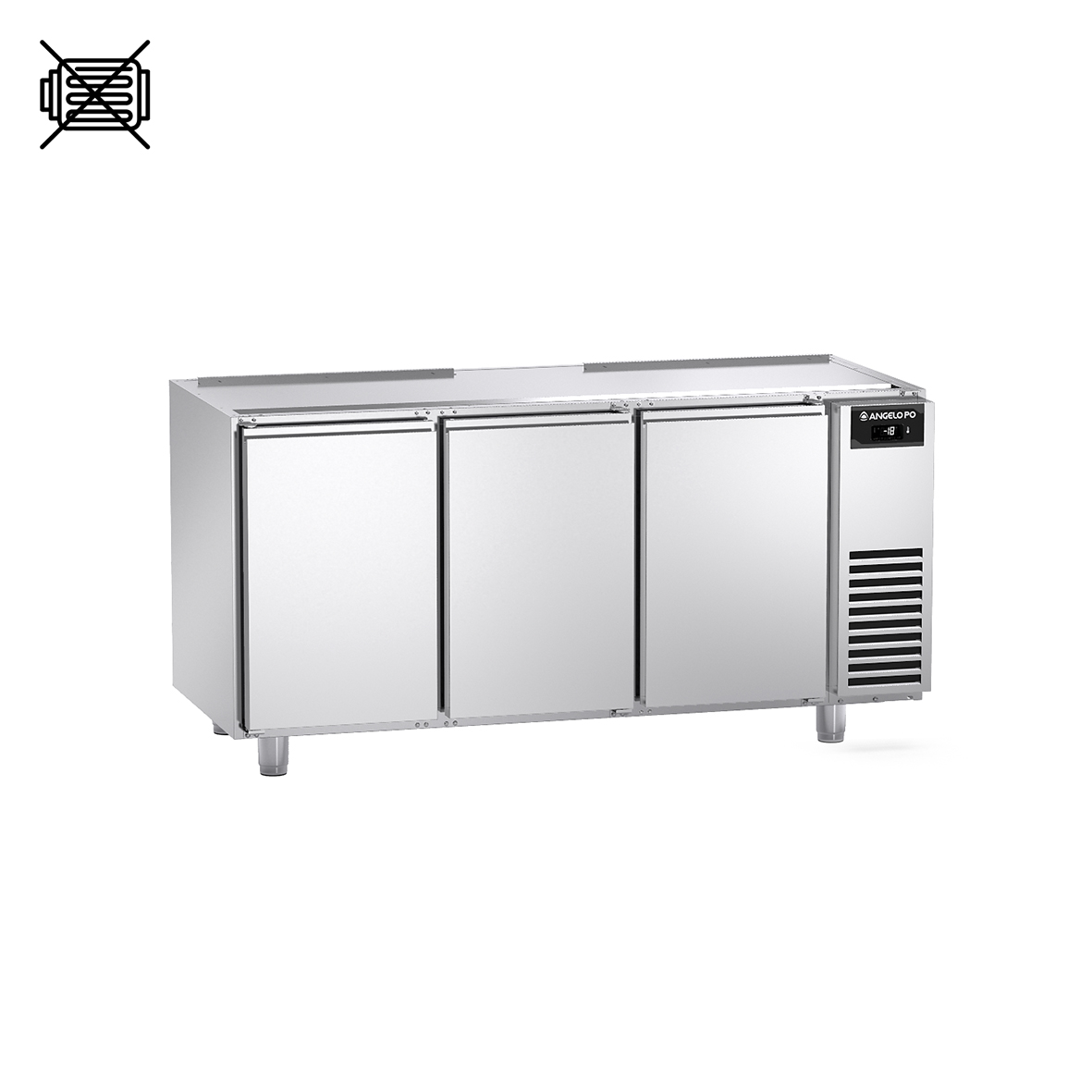 BASE REFRIGERATA -22°C ÷ -15°C PROFONDITA' 70 CM GN 1/1 SENZA MOTORE SENZA PIANO