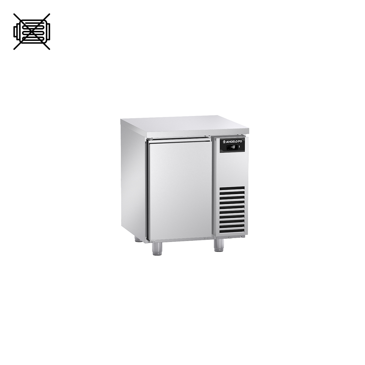BASE REFRIGERATA -22°C ÷ -15°C PROFONDITA' 70 CM GN 1/1 SENZA MOTORE CON PIANO